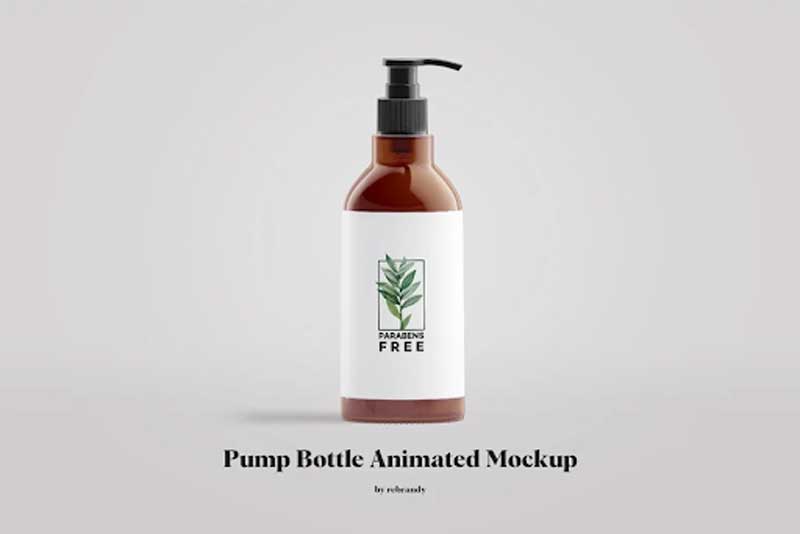 CreativeMarket - Pump Bottle Animated Mockup 6385911