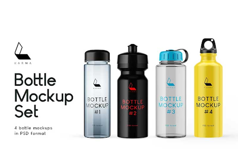 CreativeMarket - Bottle Mockup Set 6197078