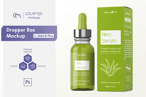 CreativeMarket - 30ml Dropper Box Mockup v.1 4886147