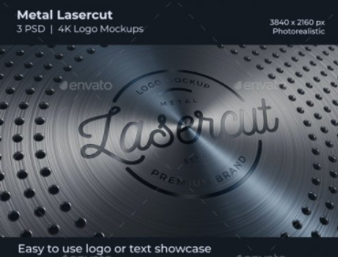 GraphicRiver - Metal Lasercut Logo Mockups 28944468