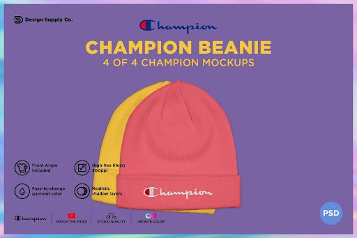 CreativeMarket - Champion Beanie Mockup 4810007