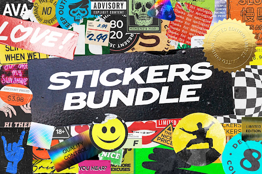 CreativeMarket - Sticker Mockup Bundle Logo Branding 5142909