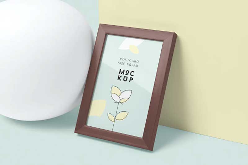 Postcard Size Frame Mockups D93B7JK