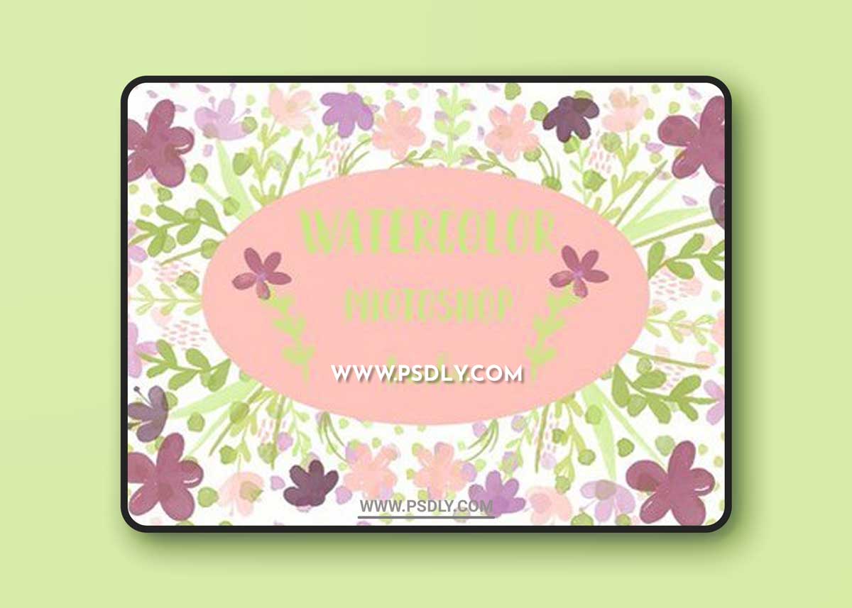 100 Watercolor Photoshop Brushes