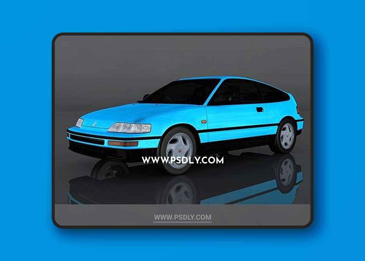 1991 Honda CRX 3D Model o93010
