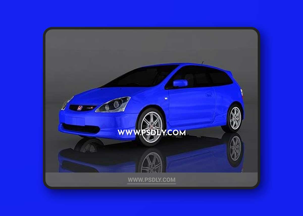 2004 Honda Civic Type R 3d model Model o175673