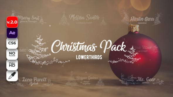 Videohive Christmas Lower Thirds 22852137