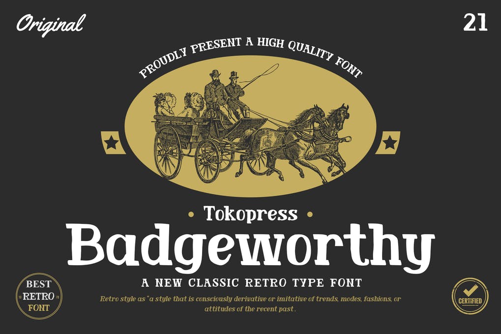 Badgeworthy - Retro Font