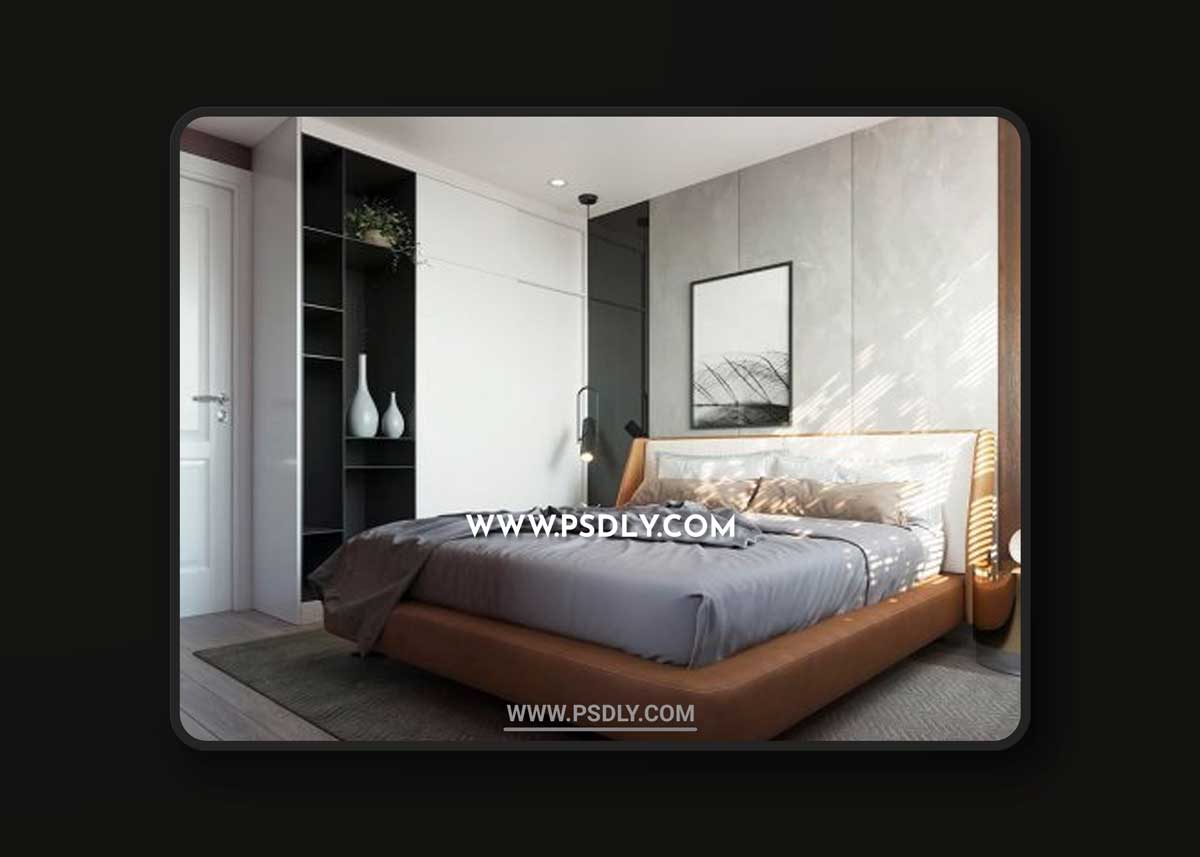 Bedroom Interior Scene by By NgoDung 3D Models