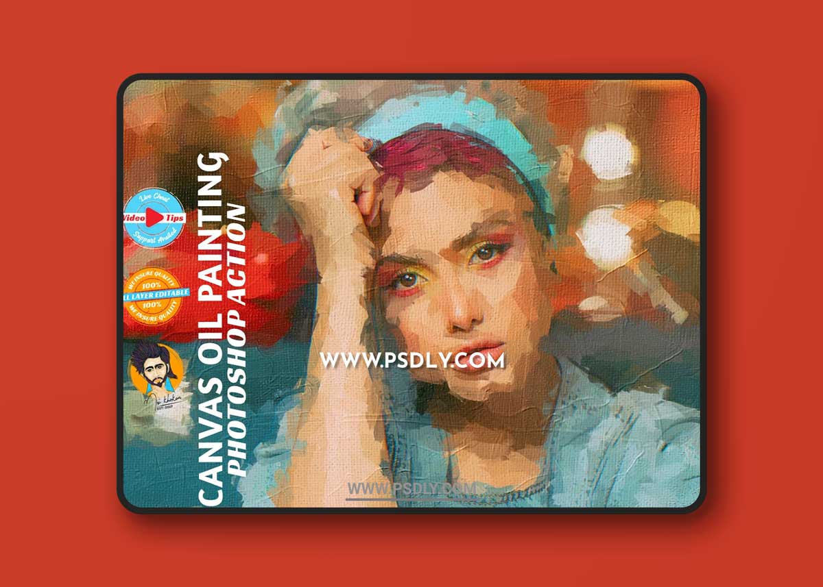 CreativeMarket - Canvas Oil Painting 6234840