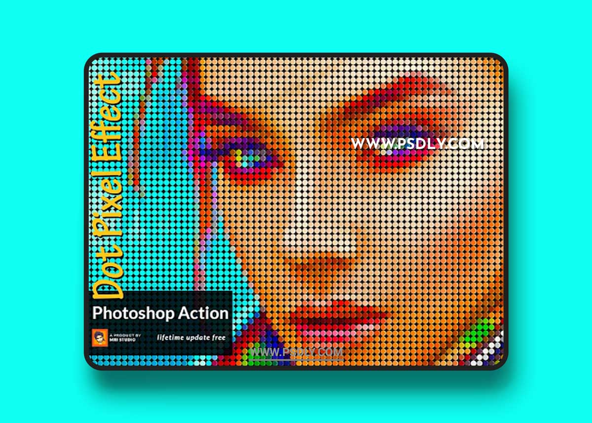 CreativeMarket - Dot Pixel Effect Photoshop Action 3732588