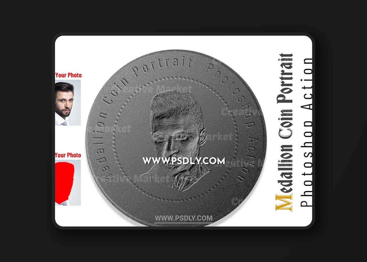 CreativeMarket - Medallion Coin Portrait PS Action 6530547