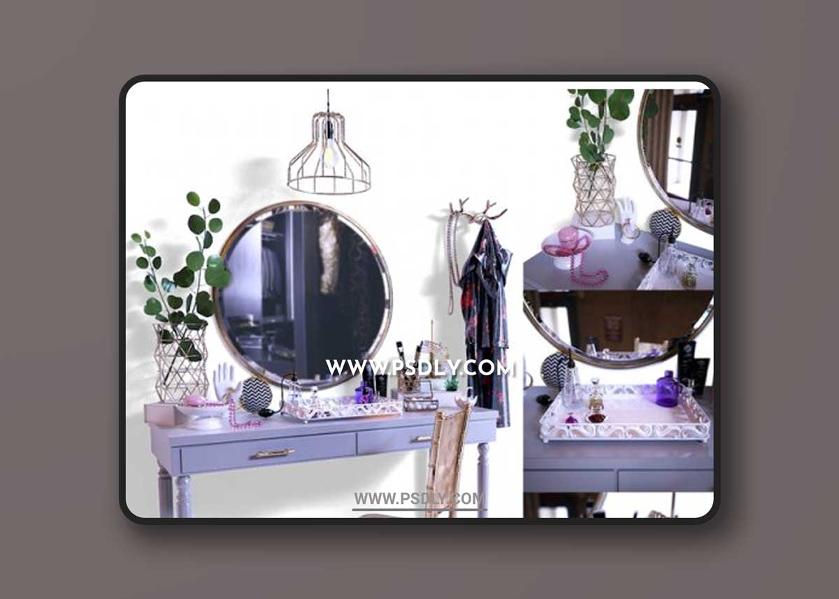 Dressing table with decorative filling 3D Models