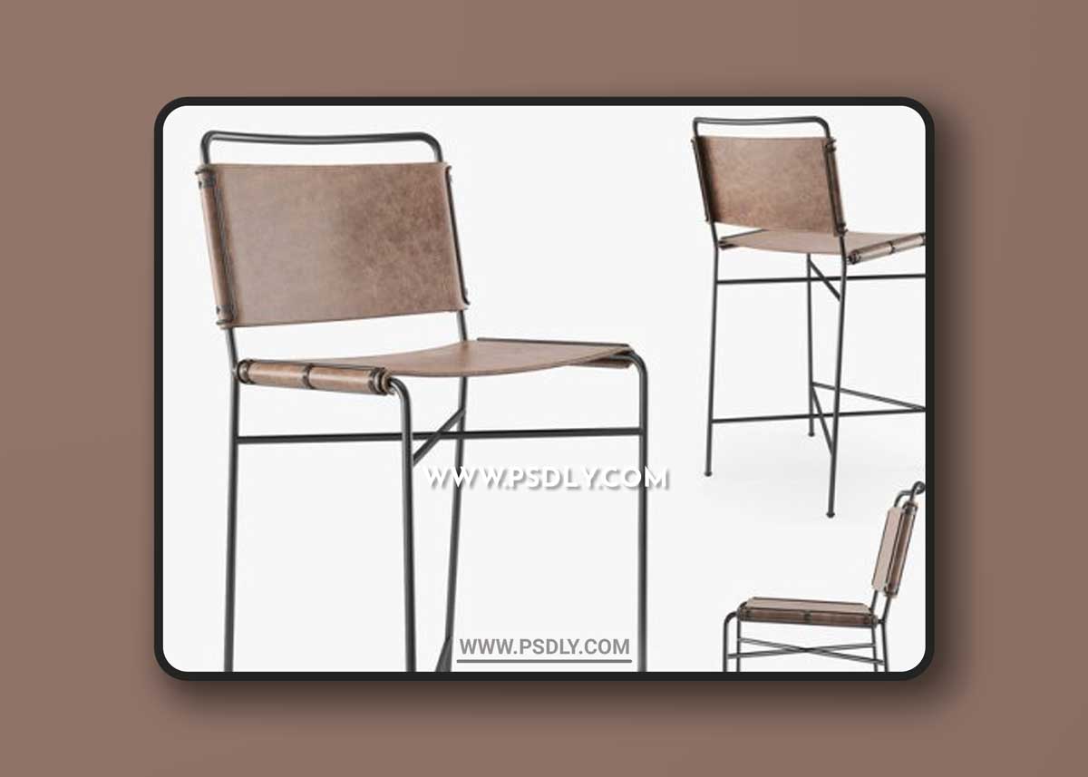 Four Hands WHARTON bar stool 3D Models