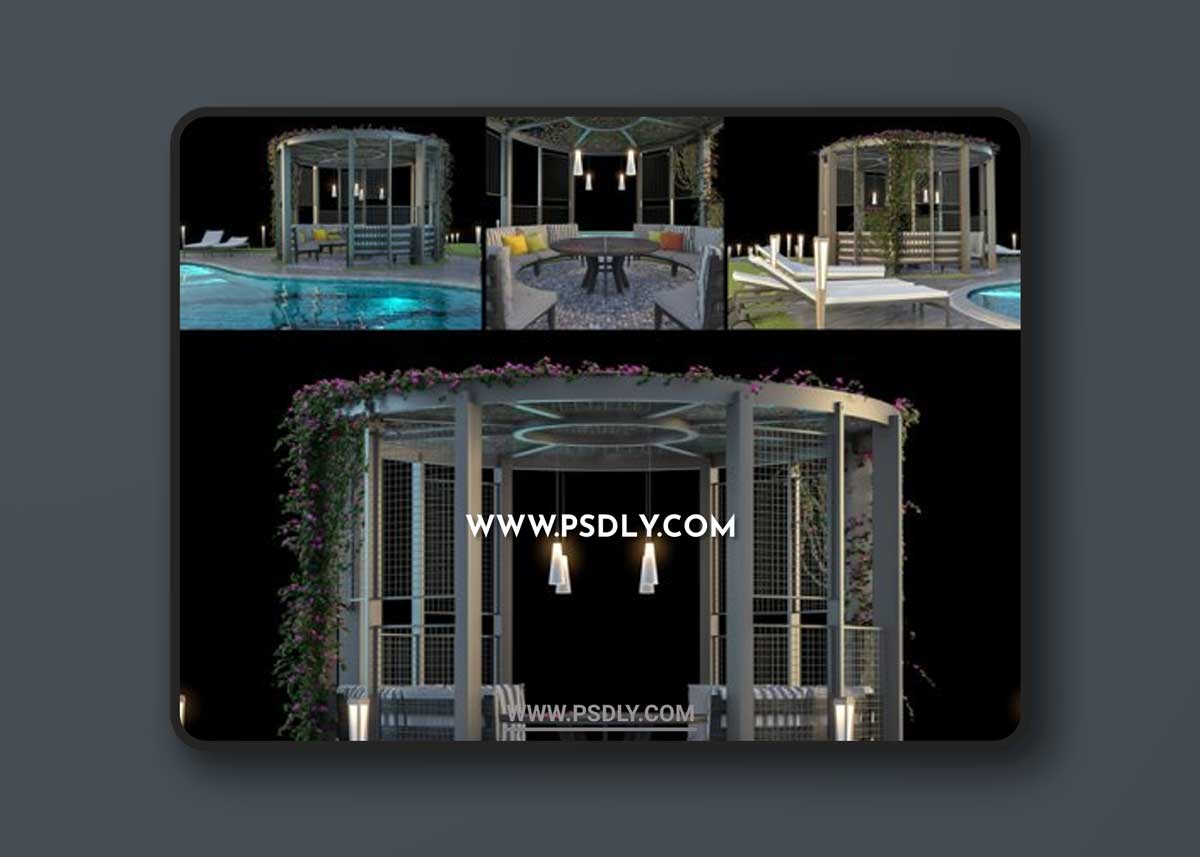 Gazebo and Swimming Pool # 6 3D Models