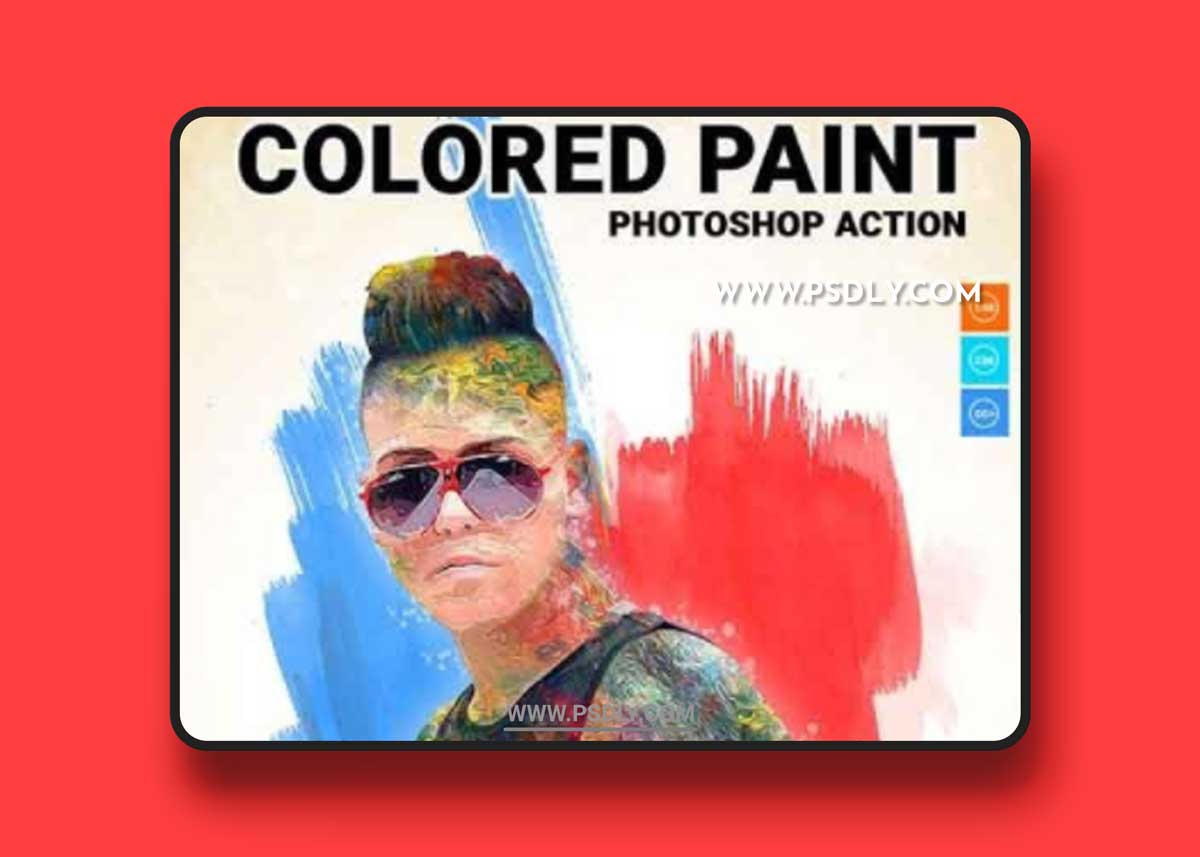 GraphicRiver - Colored Paint Photoshop Action 20575430