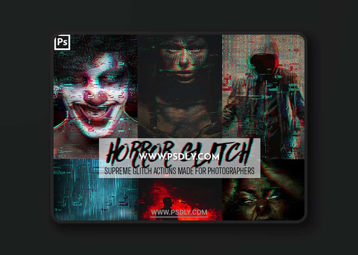 GraphicRiver - Horror Glitch Photoshop Action 23156098