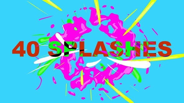 Videohive 40 Animated Splashes 33913094