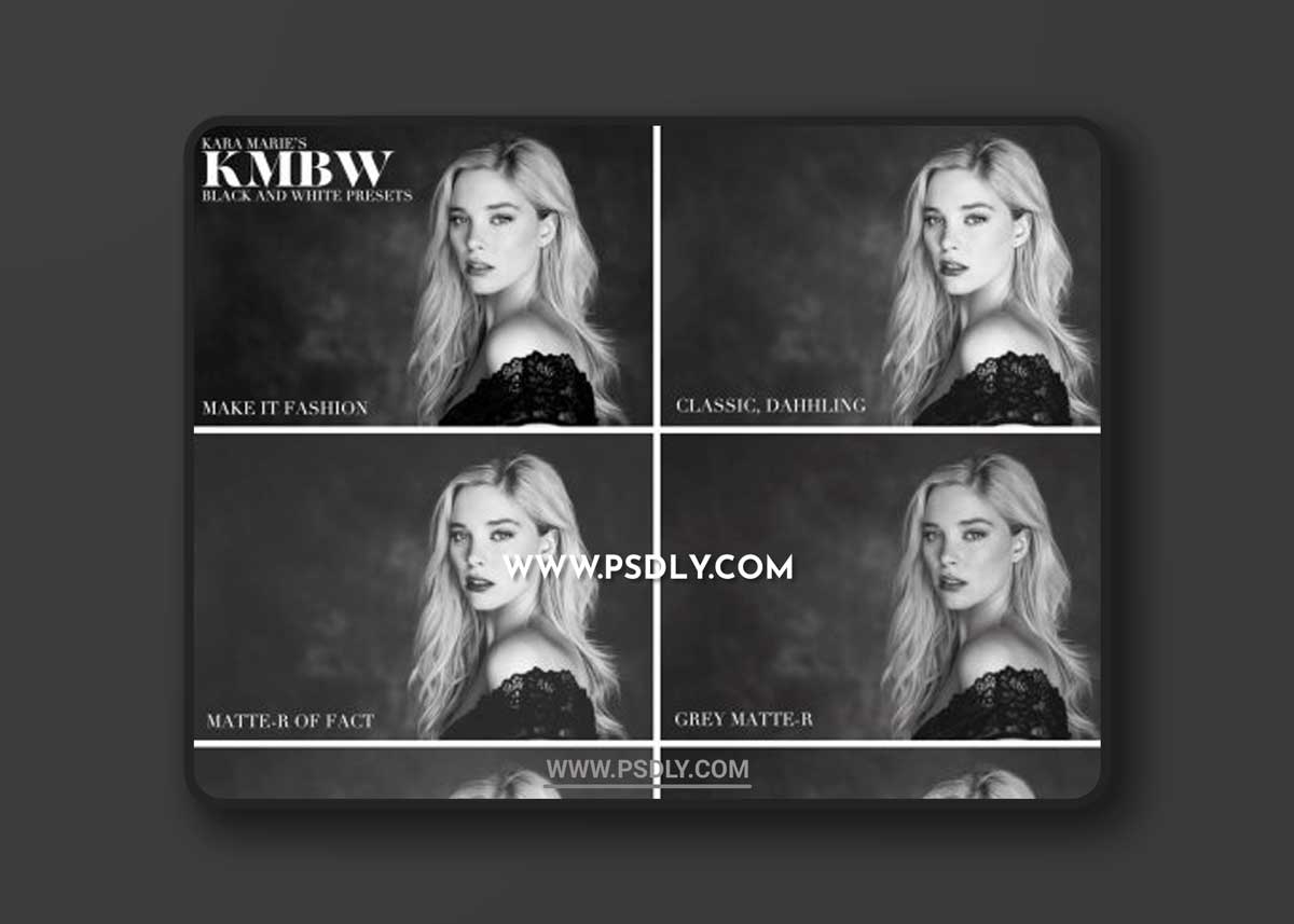 Kara Marie’s Badass B+W Lightroom Preset Collection