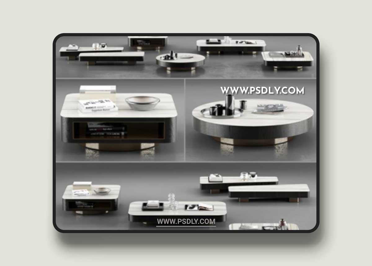 Minotti Milton Coffee Tables 3D model