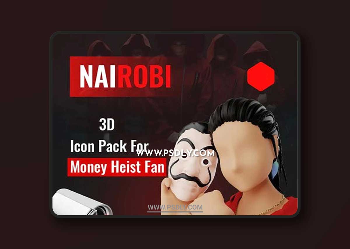 Money Heist Pack - 3D Illustration [PNG/BLEND]