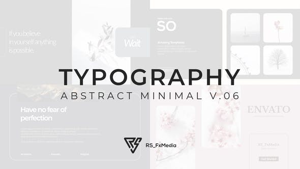 Videohive Typography Slide - Abstract Minimal V.06 33855172