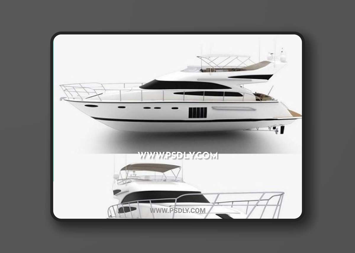 Princess 64 Yacht 3D Model