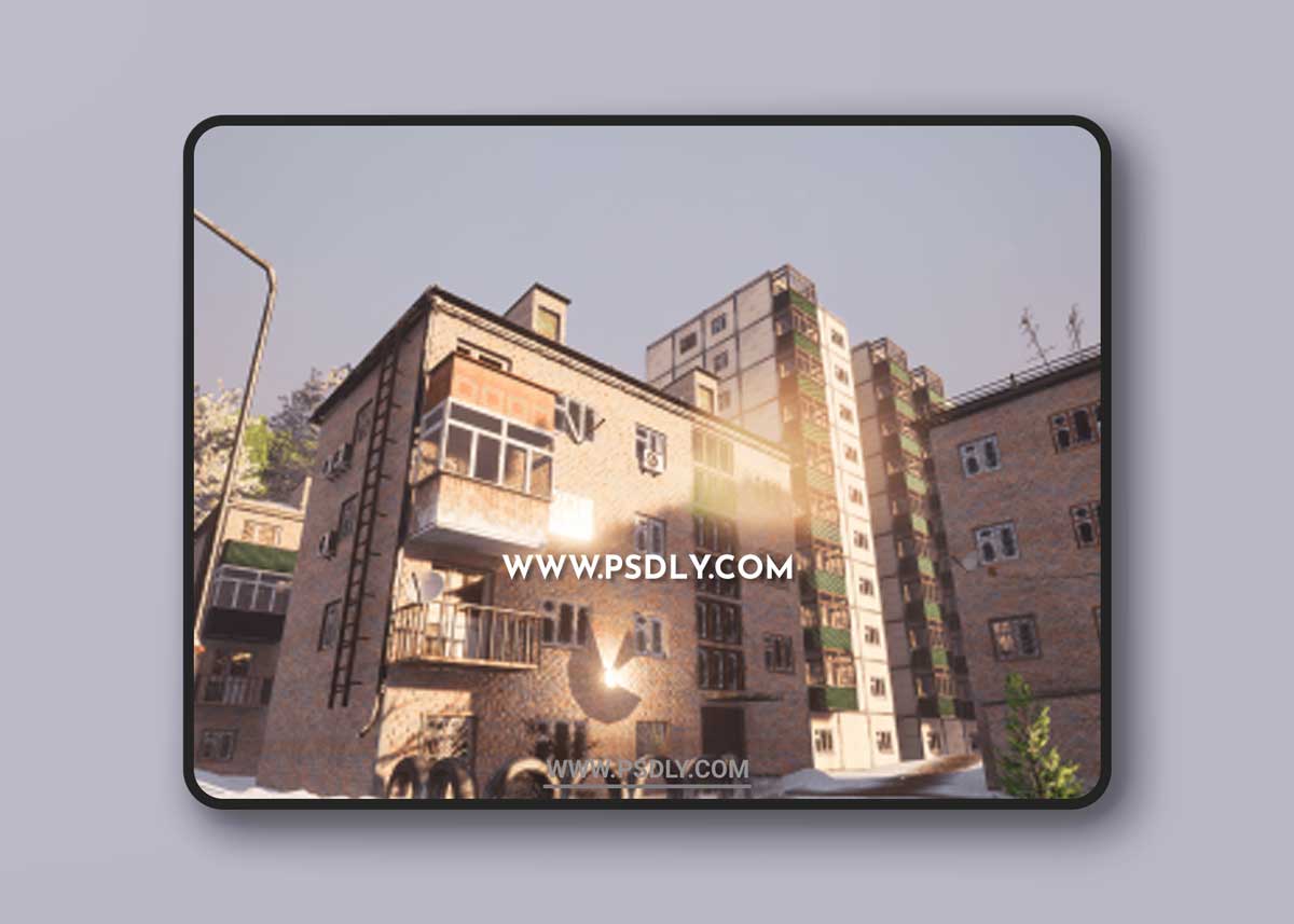 Russian Winter Town 3D Models