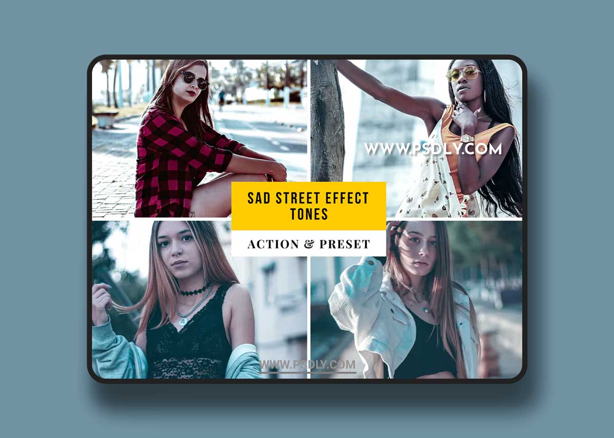 Sad Street Effect Tones Action & Lightroom Preset