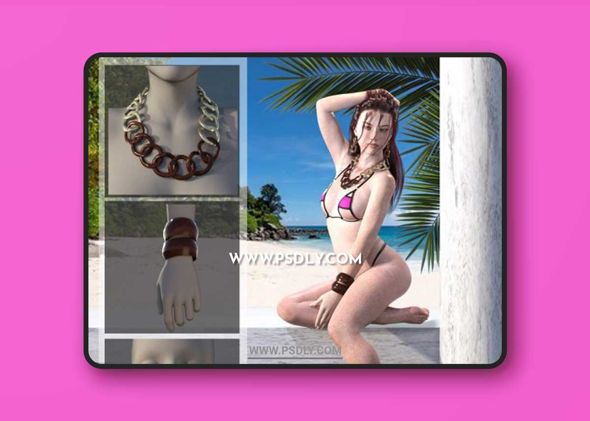 Sexy Micro Bikini & Accessories G8F 3D Models