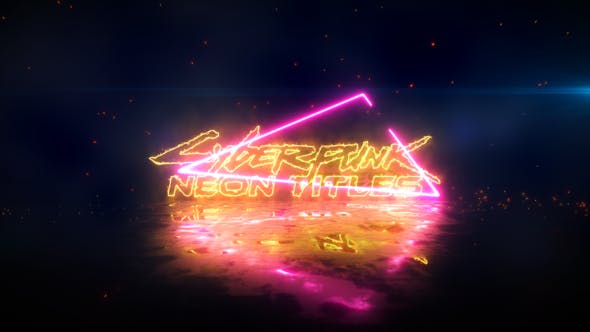 Videohive Cyberpunk Neon Titles 33202454