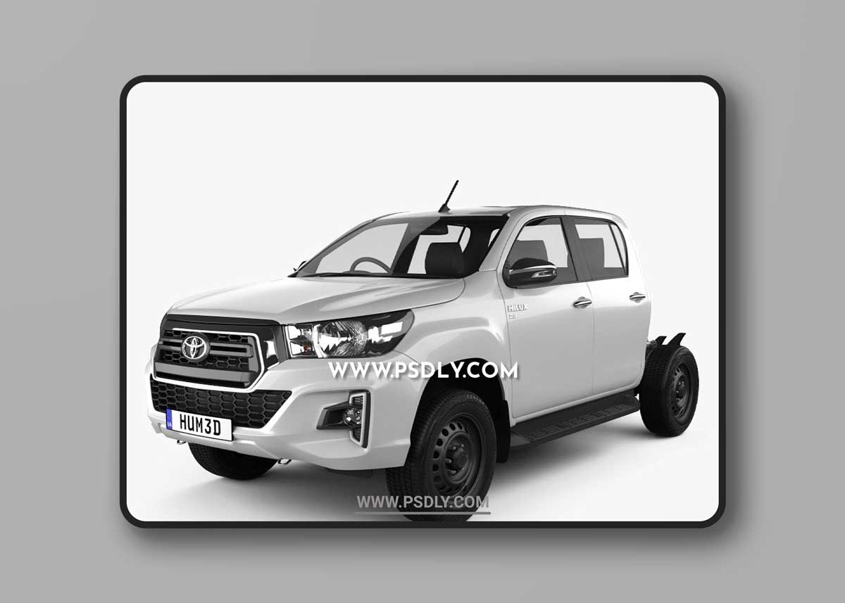 Toyota Hilux Double Cab Chassis SR 2019 3D model