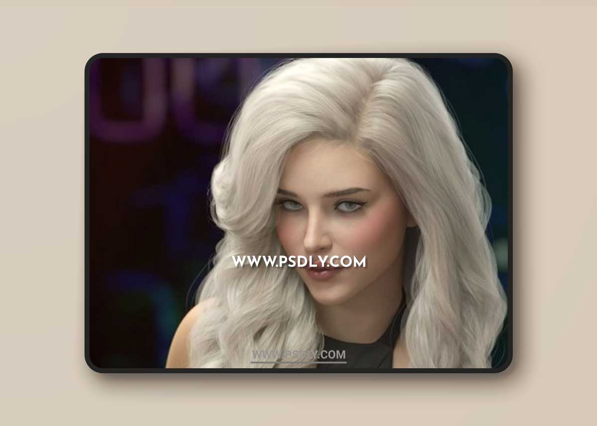 Ursula Hair for Genesis 3, 8, and 8.1 Females 3D Models