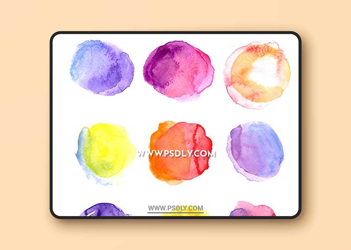 Watercolour Circles PNGs