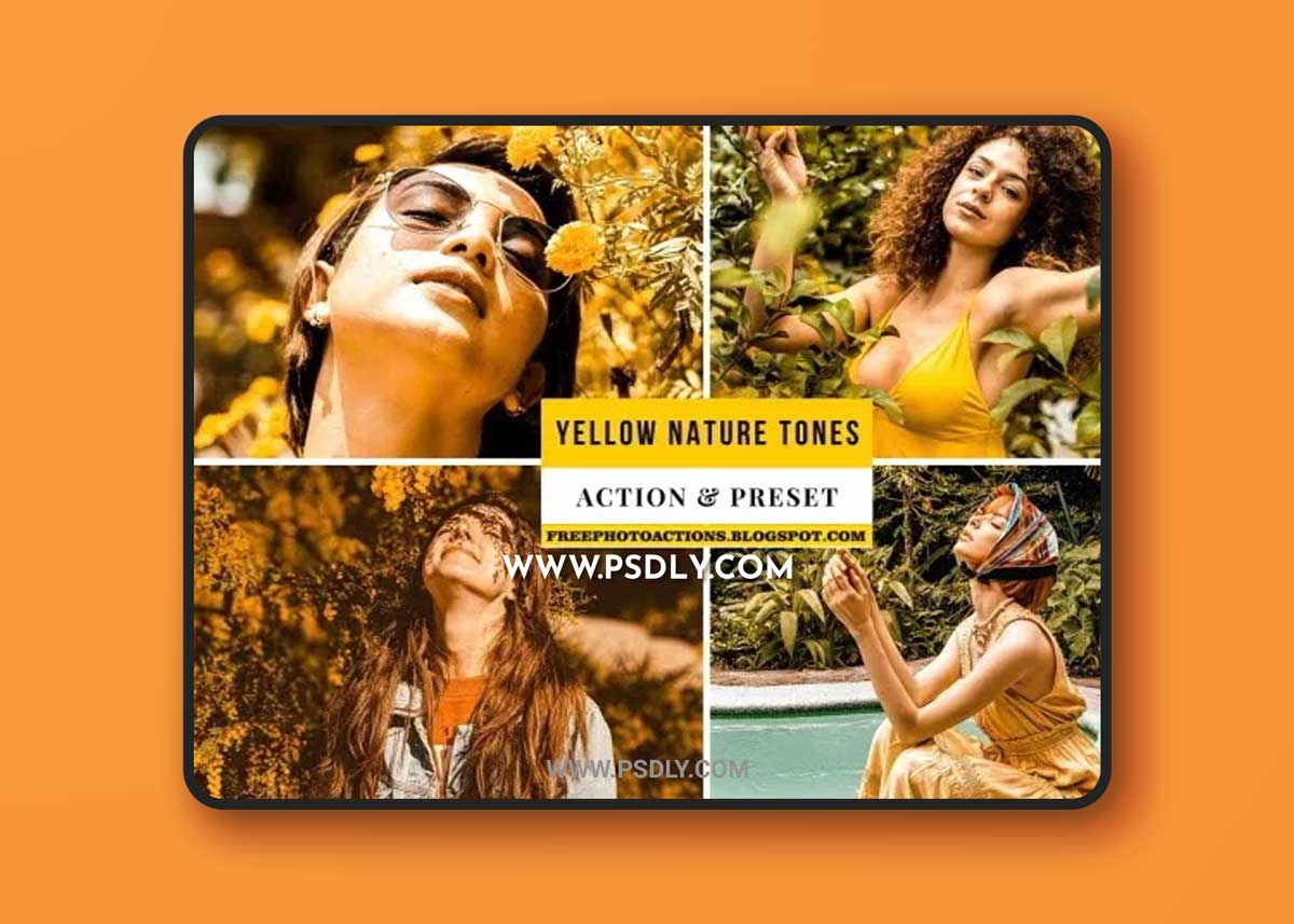 Yellow Nature Tones Action & Lightroom Preset