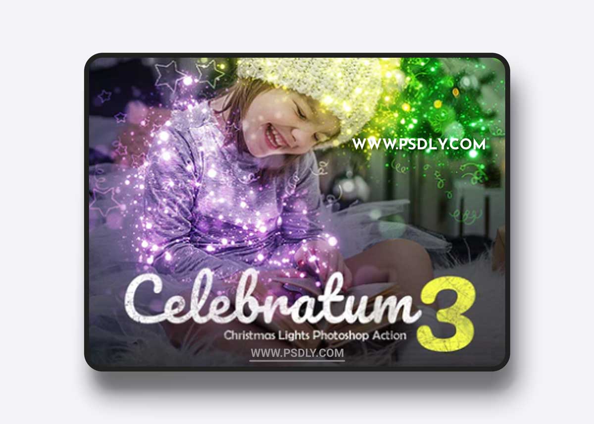 GraphicRiver - Celebratum 3 - Christmas Lights Photoshop Action 22863016