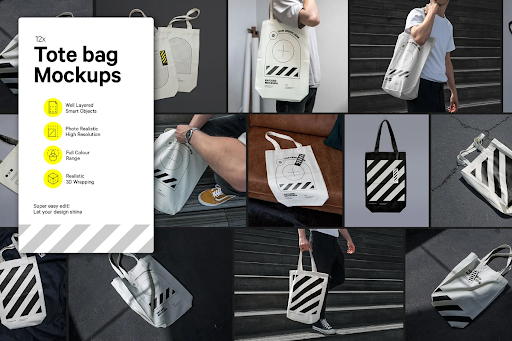 CreativeMarket - 12x Tote Bag Mockup Bundle 6350399