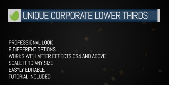 Videohive Unique Corporate Lower Third 13124536