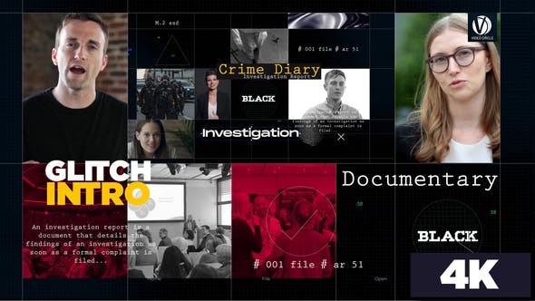 Videohive Glitch Intro - Crime Diary 33865855