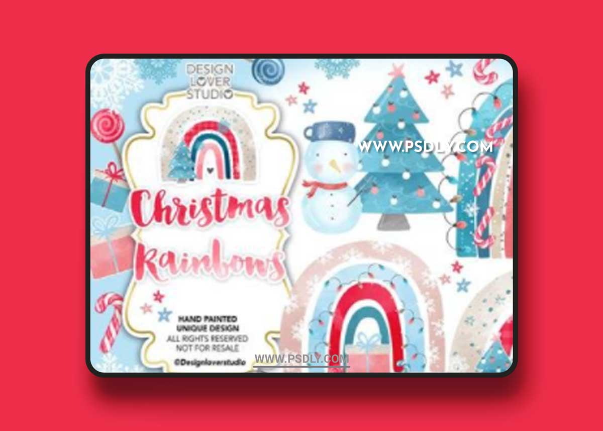 Christmas rainbow design
