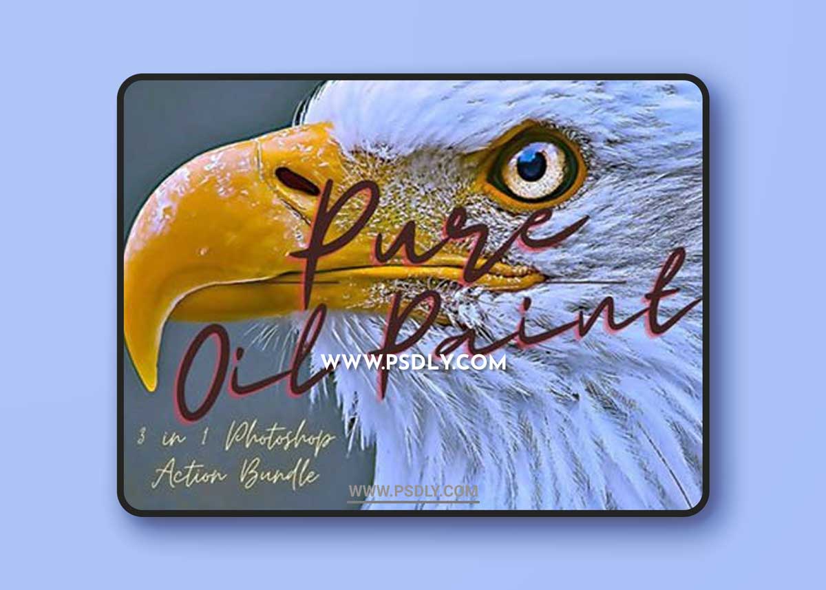 3 in 1 Photoshop Action Bundle - Pure Oil Paint Effects