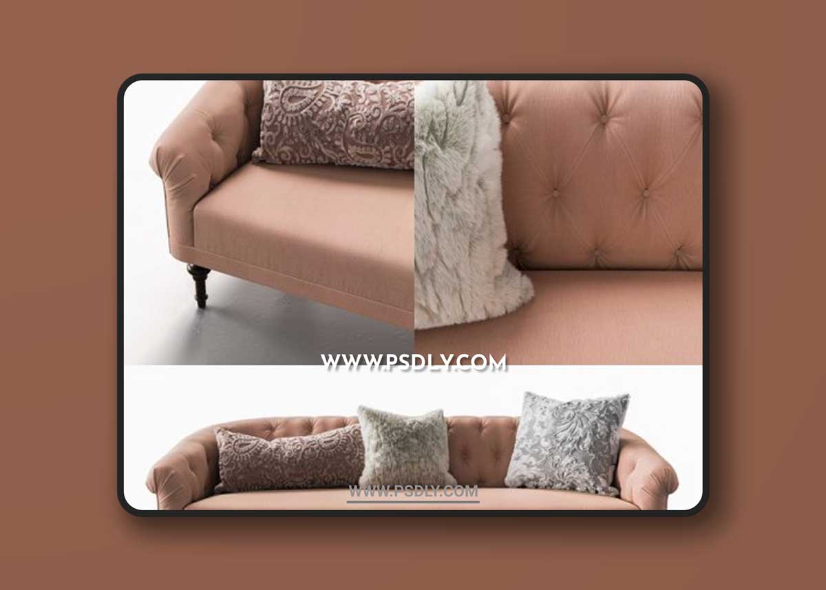 ADELINE UPHOLSTERED SOFA 3D Models