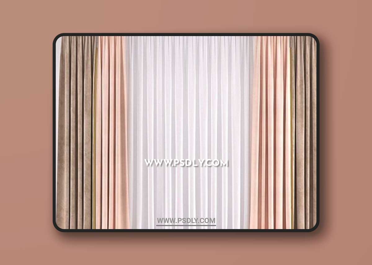 CURTAIN WITH COLOR ZIPPER 3D Models