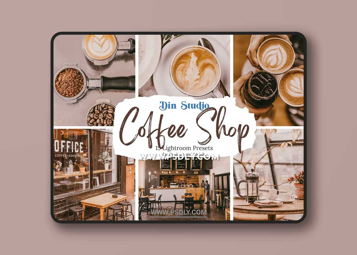 CreativeMarket - 10 Coffee Shop Lightroom Presets 6529502