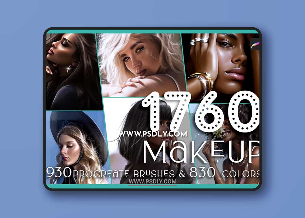 CreativeMarket - 930 Procreate Makeup Brushes 6281796