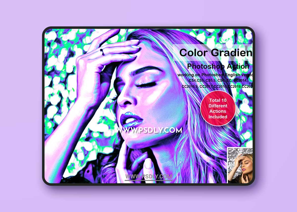 CreativeMarket - Color Gradient Photoshop Action 5478566