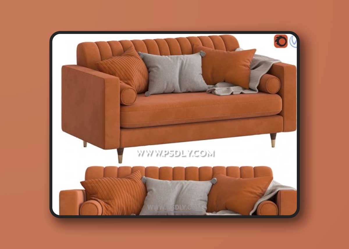 Cult Furniture Belgravia 2-Seater Sofa 3D Models