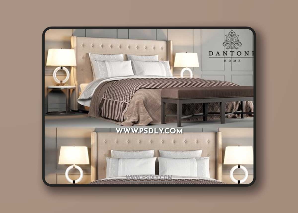 Dantone Home Bed Jarrow Buttons 3D Models