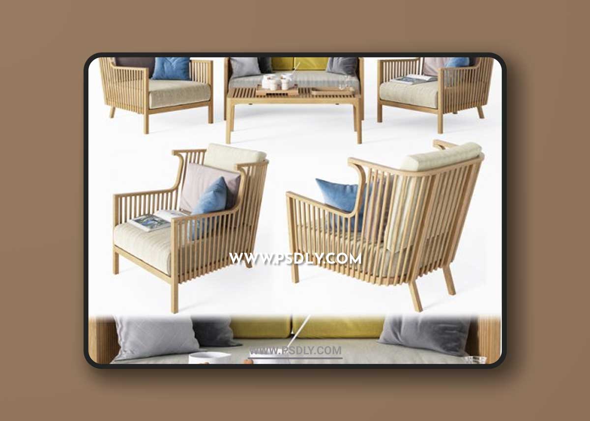 ELIZABETH TECK outdoor Armchair 3D Models