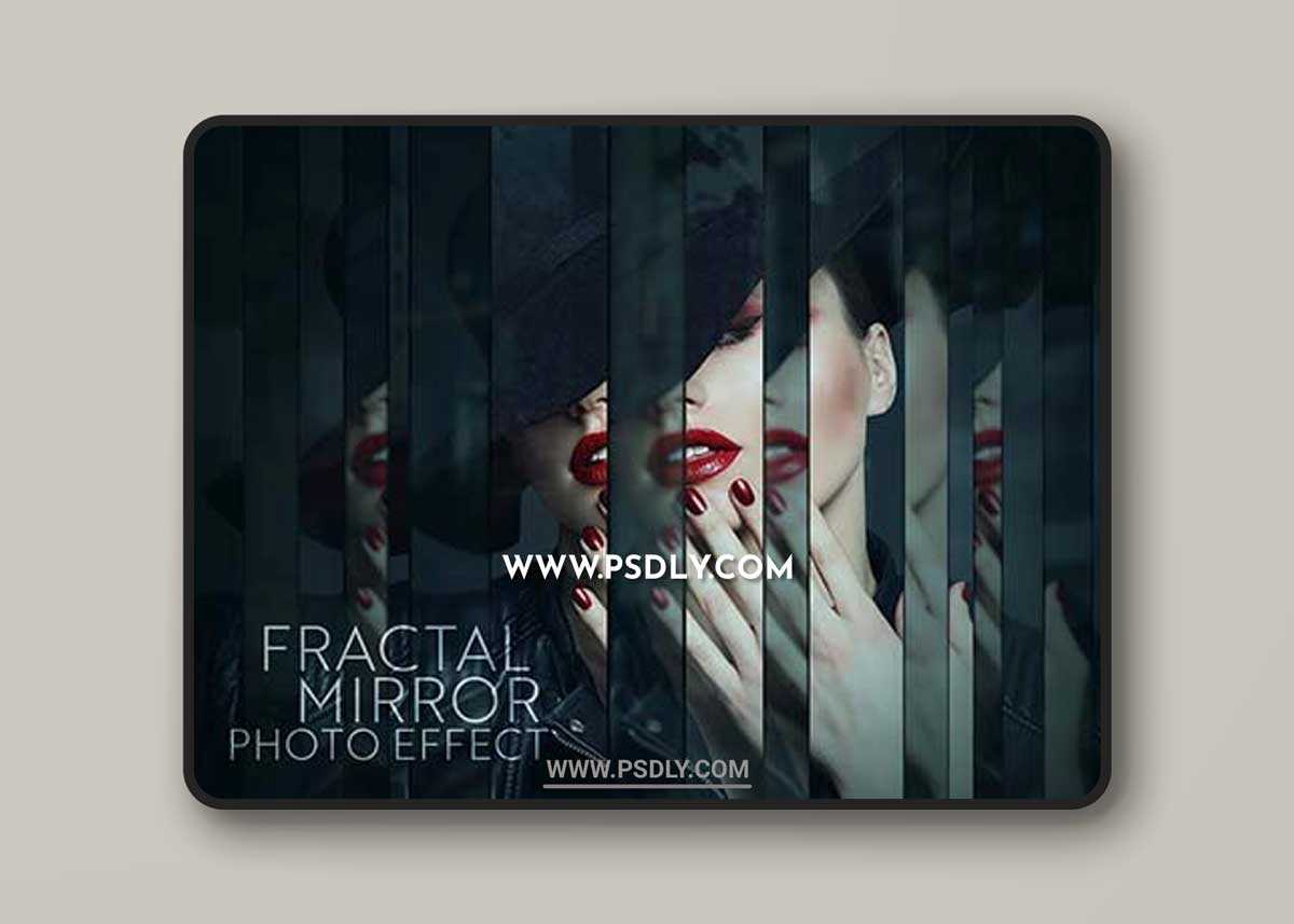 Fractal Mirror Photo Effect Mockup 414735011
